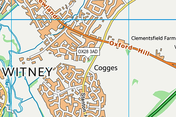 OX28 3AD map - OS VectorMap District (Ordnance Survey) OX28 3AD map - OS VectorMap District (Ordnance Survey)