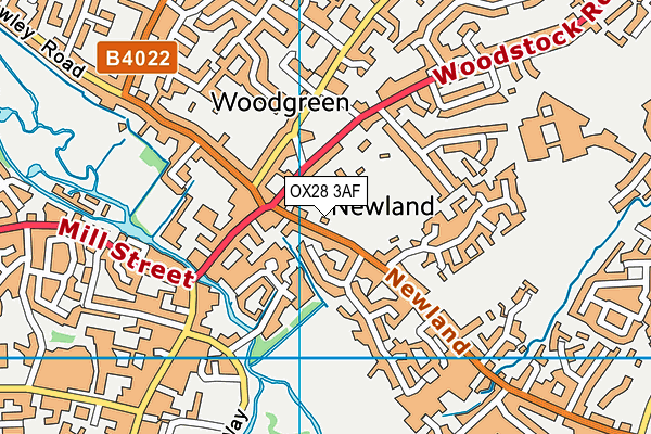 OX28 3AF map - OS VectorMap District (Ordnance Survey) OX28 3AF map - OS VectorMap District (Ordnance Survey)
