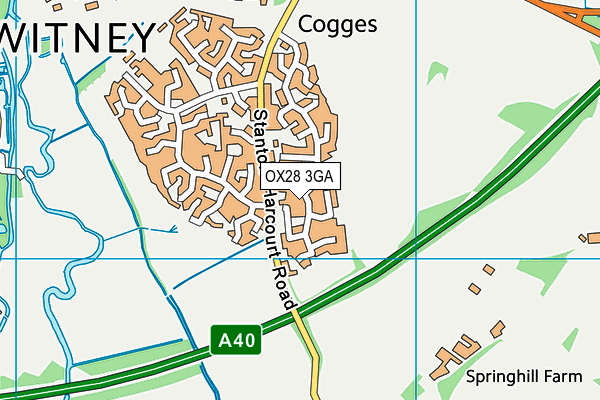 OX28 3GA map - OS VectorMap District (Ordnance Survey) OX28 3GA map - OS VectorMap District (Ordnance Survey)