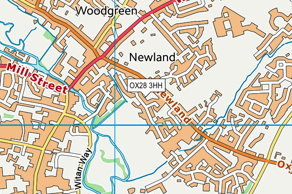 OX28 3HH map - OS VectorMap District (Ordnance Survey) OX28 3HH map - OS VectorMap District (Ordnance Survey)