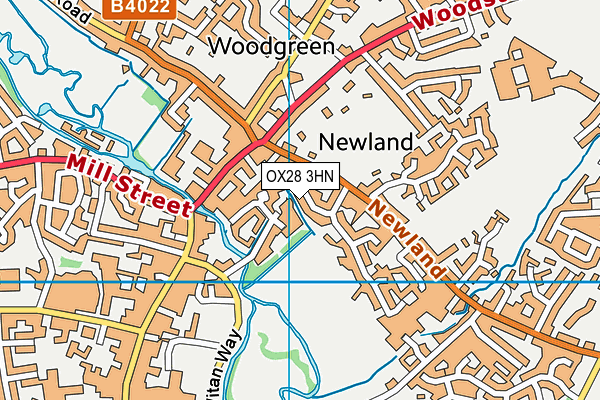 OX28 3HN map - OS VectorMap District (Ordnance Survey) OX28 3HN map - OS VectorMap District (Ordnance Survey)