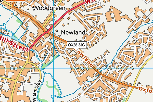 OX28 3JG map - OS VectorMap District (Ordnance Survey) OX28 3JG map - OS VectorMap District (Ordnance Survey)