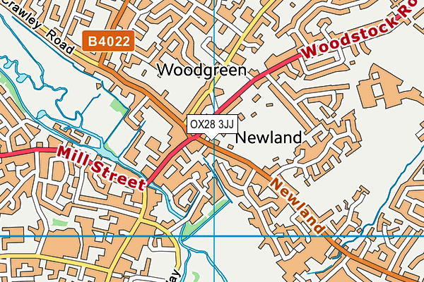 OX28 3JJ map - OS VectorMap District (Ordnance Survey) OX28 3JJ map - OS VectorMap District (Ordnance Survey)
