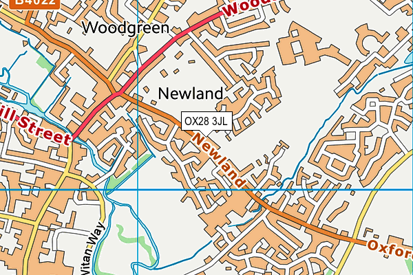 OX28 3JL map - OS VectorMap District (Ordnance Survey) OX28 3JL map - OS VectorMap District (Ordnance Survey)