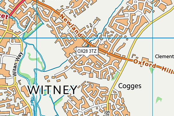 OX28 3TZ map - OS VectorMap District (Ordnance Survey) OX28 3TZ map - OS VectorMap District (Ordnance Survey)