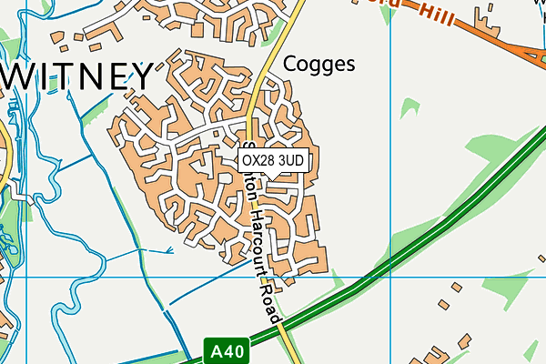 OX28 3UD map - OS VectorMap District (Ordnance Survey) OX28 3UD map - OS VectorMap District (Ordnance Survey)