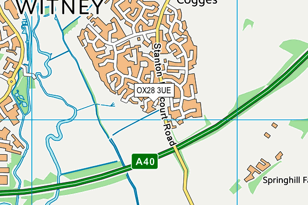 OX28 3UE map - OS VectorMap District (Ordnance Survey) OX28 3UE map - OS VectorMap District (Ordnance Survey)