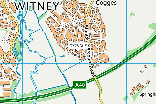 OX28 3UF map - OS VectorMap District (Ordnance Survey) OX28 3UF map - OS VectorMap District (Ordnance Survey)