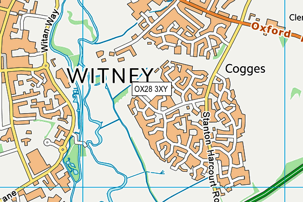 OX28 3XY map - OS VectorMap District (Ordnance Survey) OX28 3XY map - OS VectorMap District (Ordnance Survey)