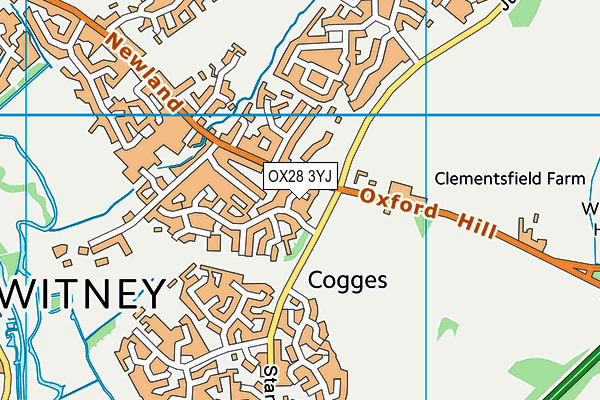 OX28 3YJ map - OS VectorMap District (Ordnance Survey) OX28 3YJ map - OS VectorMap District (Ordnance Survey)