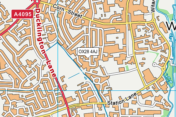 OX28 4AJ map - OS VectorMap District (Ordnance Survey) OX28 4AJ map - OS VectorMap District (Ordnance Survey)