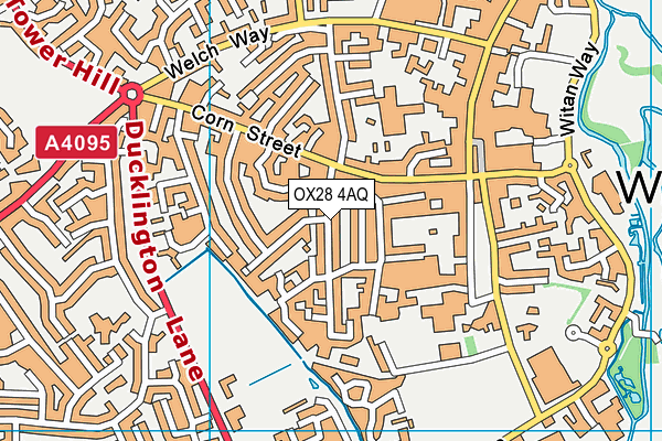 OX28 4AQ map - OS VectorMap District (Ordnance Survey) OX28 4AQ map - OS VectorMap District (Ordnance Survey)