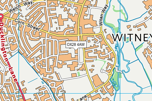 OX28 4AW map - OS VectorMap District (Ordnance Survey) OX28 4AW map - OS VectorMap District (Ordnance Survey)