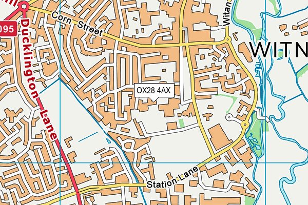 OX28 4AX map - OS VectorMap District (Ordnance Survey) OX28 4AX map - OS VectorMap District (Ordnance Survey)