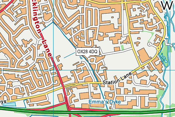 OX28 4DQ map - OS VectorMap District (Ordnance Survey) OX28 4DQ map - OS VectorMap District (Ordnance Survey)