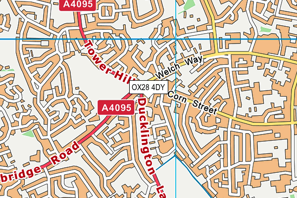OX28 4DY map - OS VectorMap District (Ordnance Survey) OX28 4DY map - OS VectorMap District (Ordnance Survey)