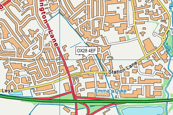 OX28 4EF map - OS VectorMap District (Ordnance Survey) OX28 4EF map - OS VectorMap District (Ordnance Survey)