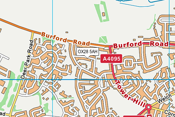 OX28 5AH map - OS VectorMap District (Ordnance Survey)