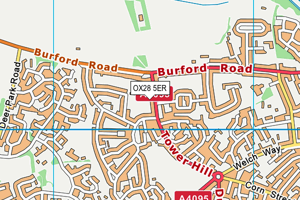 OX28 5ER map - OS VectorMap District (Ordnance Survey) OX28 5ER map - OS VectorMap District (Ordnance Survey)