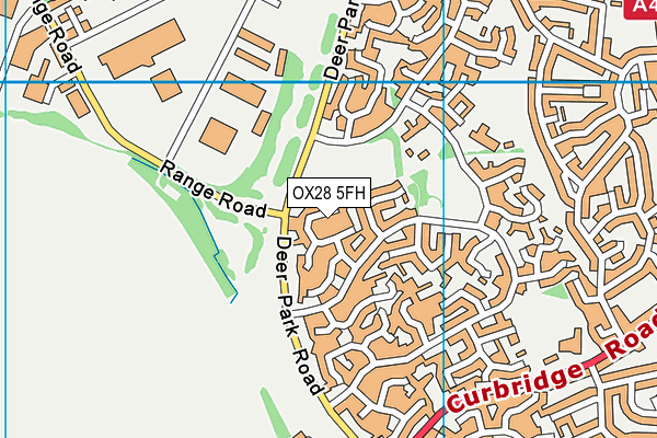 OX28 5FH map - OS VectorMap District (Ordnance Survey) OX28 5FH map - OS VectorMap District (Ordnance Survey)