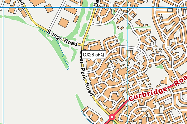 OX28 5FQ map - OS VectorMap District (Ordnance Survey) OX28 5FQ map - OS VectorMap District (Ordnance Survey)