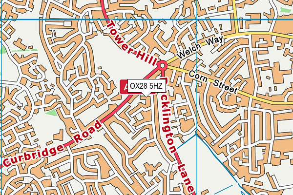 OX28 5HZ map - OS VectorMap District (Ordnance Survey) OX28 5HZ map - OS VectorMap District (Ordnance Survey)
