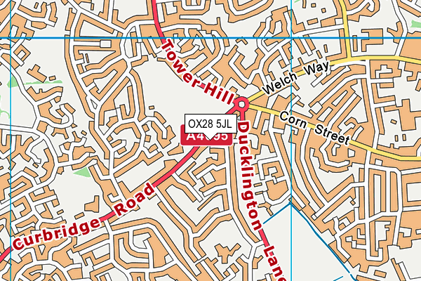 OX28 5JL map - OS VectorMap District (Ordnance Survey)