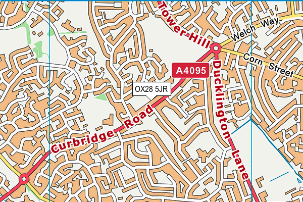 OX28 5JR map - OS VectorMap District (Ordnance Survey) OX28 5JR map - OS VectorMap District (Ordnance Survey)