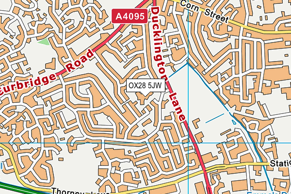 OX28 5JW map - OS VectorMap District (Ordnance Survey) OX28 5JW map - OS VectorMap District (Ordnance Survey)