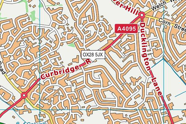 OX28 5JX map - OS VectorMap District (Ordnance Survey) OX28 5JX map - OS VectorMap District (Ordnance Survey)