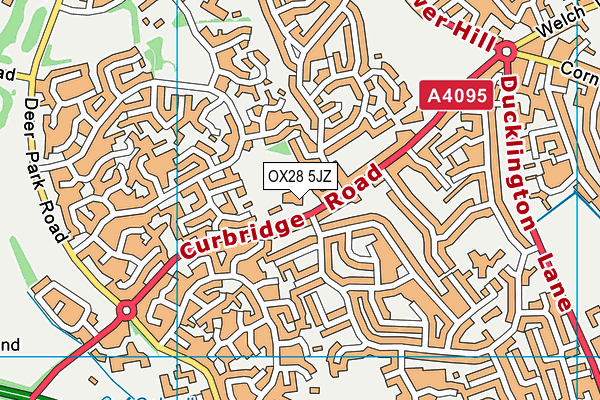 OX28 5JZ map - OS VectorMap District (Ordnance Survey)
