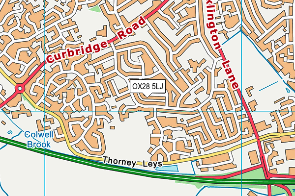 OX28 5LJ map - OS VectorMap District (Ordnance Survey) OX28 5LJ map - OS VectorMap District (Ordnance Survey)