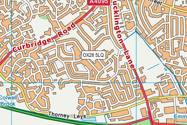 OX28 5LQ map - OS VectorMap District (Ordnance Survey) OX28 5LQ map - OS VectorMap District (Ordnance Survey)