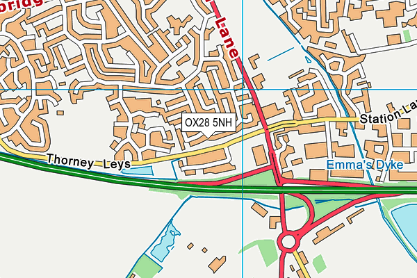 OX28 5NH map - OS VectorMap District (Ordnance Survey)