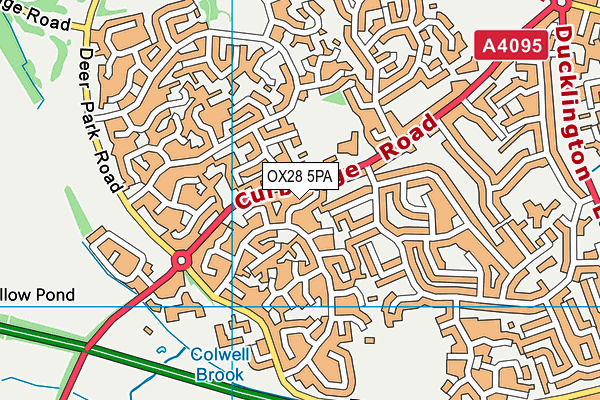 OX28 5PA map - OS VectorMap District (Ordnance Survey) OX28 5PA map - OS VectorMap District (Ordnance Survey)