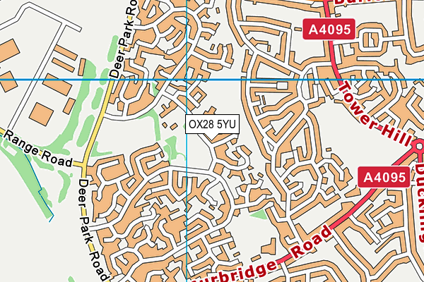 OX28 5YU map - OS VectorMap District (Ordnance Survey) OX28 5YU map - OS VectorMap District (Ordnance Survey)