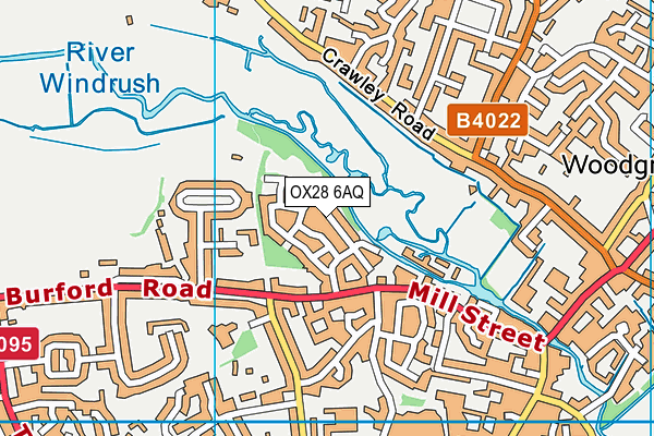 OX28 6AQ map - OS VectorMap District (Ordnance Survey) OX28 6AQ map - OS VectorMap District (Ordnance Survey)