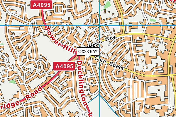 OX28 6AY map - OS VectorMap District (Ordnance Survey) OX28 6AY map - OS VectorMap District (Ordnance Survey)