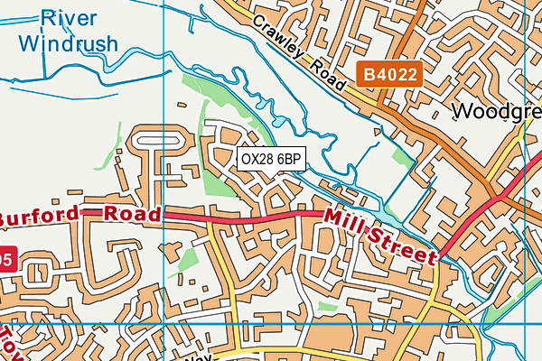 OX28 6BP map - OS VectorMap District (Ordnance Survey) OX28 6BP map - OS VectorMap District (Ordnance Survey)