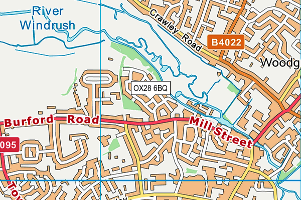 OX28 6BQ map - OS VectorMap District (Ordnance Survey)