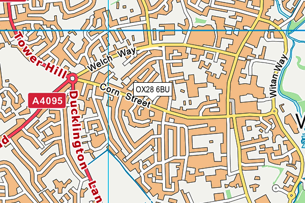 OX28 6BU map - OS VectorMap District (Ordnance Survey) OX28 6BU map - OS VectorMap District (Ordnance Survey)