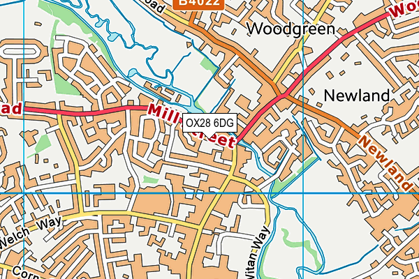 OX28 6DG map - OS VectorMap District (Ordnance Survey) OX28 6DG map - OS VectorMap District (Ordnance Survey)