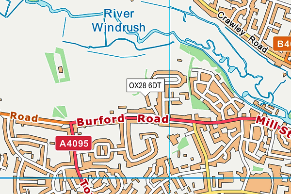 OX28 6DT map - OS VectorMap District (Ordnance Survey) OX28 6DT map - OS VectorMap District (Ordnance Survey)