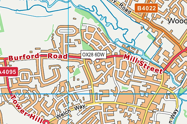OX28 6DW map - OS VectorMap District (Ordnance Survey) OX28 6DW map - OS VectorMap District (Ordnance Survey)