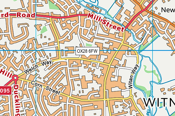 OX28 6FW map - OS VectorMap District (Ordnance Survey) OX28 6FW map - OS VectorMap District (Ordnance Survey)
