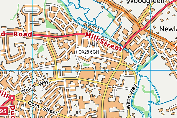 OX28 6GH map - OS VectorMap District (Ordnance Survey) OX28 6GH map - OS VectorMap District (Ordnance Survey)