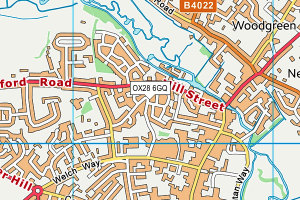 OX28 6GQ map - OS VectorMap District (Ordnance Survey) OX28 6GQ map - OS VectorMap District (Ordnance Survey)