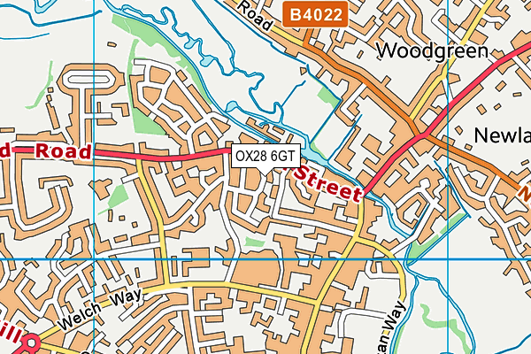 OX28 6GT map - OS VectorMap District (Ordnance Survey) OX28 6GT map - OS VectorMap District (Ordnance Survey)