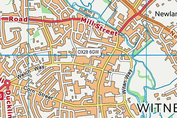 OX28 6GW map - OS VectorMap District (Ordnance Survey) OX28 6GW map - OS VectorMap District (Ordnance Survey)