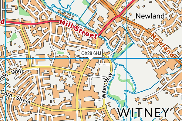OX28 6HJ map - OS VectorMap District (Ordnance Survey)